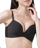 [エメフィール] 超盛ブラ(R）ブラジャー (単品) ふっくら谷間 レディース ブラジャー / D70 ブラック 黒