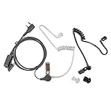 YNIBST ケンウッド・BAOFENG対応 インカム イヤホンマイク 透明チューブ式 2ピン用 交換耳ゴム・エアチューブ付き UBZ-LS20 UBZ-LP20 UBZ-LP20B UBZ-LM20 UTB-10 UV-5Rに対応