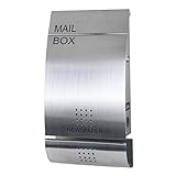(レオン)LEON 郵便ポスト mail box デザイナーズ ポスト MB4502 ステンレス (マグネットなし) 無塗装ヘアライン仕上げ