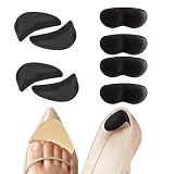 【BEAUTY PLAYER】つま先 クッション 靴擦れ防止 かかとパッド 靴ずれ防止 粘着シール付き かかとパッド 前足パッド (ブラック*4)
