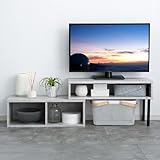 アイリスプラザ 伸縮テレビ台 テレビ台 テレビボード ローボード 伸縮 角度自由 幅約75～133cm ホワイト PSTD75 ~SMART COLLECTION~