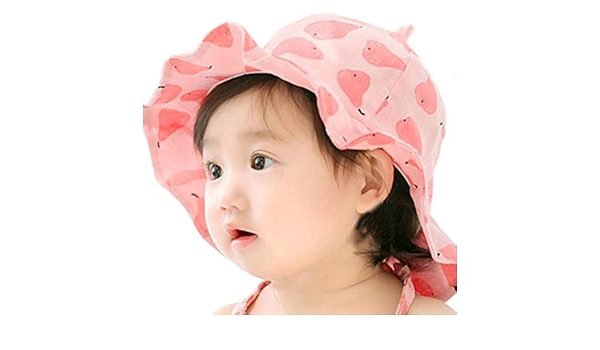 Amazon Co Jp えみり ベビー 日よけ帽子 サンハット 赤ちゃん 帽子 可愛い つば付き 春夏秋 キッズ キャップ 折りたたみ 紫外線対策 コットン 通気 女の子 男の子 出産祝い プレゼント 3ヶ月ー2歳 ピンクb 10ヶ月 2歳 服 ファッション小物