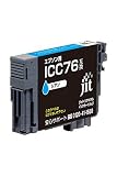 ジット エプソン（EPSON） ICC76 対応 シアン リサイクルインク 日本製 JIT-NE76C