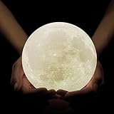 gpjoy Night Light 3d印刷Moonランプ充電式Lunarナイトライト調光機能付きタッチコントロール明るさ2つトーンホームデコレーションライトBaby Night Light with