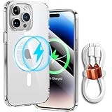 AOOMO MagSafe対応 iPhone 14 Pro 用 ケース マグネット搭載 iPhone14 用 ケース 全透明 マグネット搭載 クリアケース 耐衝撃 す 黄変防止 り傷防止 アイフォン14 Proケース マグセーフ 用ケース