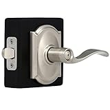 Schlage Camelo Bed & Bath Lever Handle Satin Nickel Finish (SH F40 V ACC 619 CAM) by Schlage Lock Co