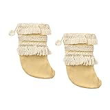 杜屋トヤ 子供、小さなタッセル、レース、ステッチ、靴下　イエロー、S、M、L