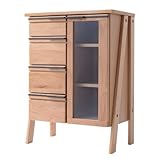 天然木アルダー材 引出し付キャビネット ナチュラル 5011