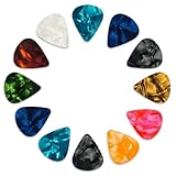 ギターピック ティアドロップ セット ギター アコギ ティアドロップ ギター ピック それぞれ厚さ カラフル 色とりどり 0.46mm 0.71mm 0.96mm 1.2mm ランダムカラー 12枚 セット