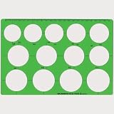 円定規130E_13穴_38?51mm：【製図用品】：210-0502