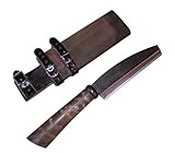 千成 藤乃鉈 背丸片刃鉈 本鍛造鋼付五寸刃150mm 木製鞘付