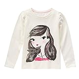 Gymboree Big Girls' Long Sleeve Masque Graphic Tee Snow Bunny 7 [並行輸入品]