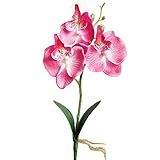 POTOJP 造花 手作り 造花 ブーケ 人工胡蝶蘭 枯れないお花 本物みたい 工芸 高級 贈り 壁掛け 結婚式 誕生会 二次会 お祝い 花束プレゼント インテリア 华道 (ピンク)