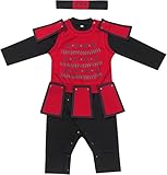 (ポッケポッシュ)Pokke Poche 当店オリジナル 男の子 ベビー 甲冑 ロンパース【140245】90cm レッド