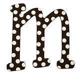My Baby Sam Polka Dot Letter m, Brown/White by My Baby Sam