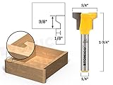 Yonico 15032q 引き出し前面用 ジョイント ルータービット - リバーシブル - 軸径6.35mm (1/4インチ)