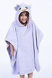 28 x 30 Owl Velour Poncho Hooded Towel, Purple, Frenchie Mini Couture by Frenchie Mini Couture