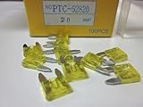20 Amp 100pc ATMミニヒューズブレードヒューズ20 A車トラックボート最大32 V Marine etc