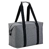 [violeta] 保冷バッグ 2way トート ボックス レジャーバッグ マイバッグ 保温バッグ アルミ 大きい 大容量 折りたたみ エコバッグ シンプル メンズ レディース 20l (グレー)