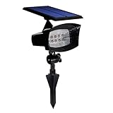 [Upgraded 2-in-1] HKYH Solar Spotlight Waterproof Security Lighting Path Lights Outdoor Light Landsc