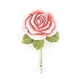 Beautiful Pink Rose Home Decor Wall Door Hanger for Small Accessories by Aumei Wall Decor