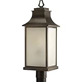 Progress Lighting P5453-108 Salute One Light Outdoor Post Lantern, Oil Rubbed Bronze Finish with Etc