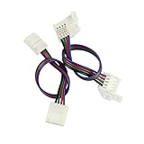 KAPATA 10ケセット LEDテープ 延長用ケーブル 4pin/10mm/5050SMD/10cm RGB コネクター 両端半田付け不要