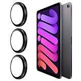 【3枚セット】For iPad Mini7 用 カメラフィルム 対応 ipad mini 第7/6世代（2024/2021）専用レンズフィルム 9H硬度 高透過率 耐衝撃 飛散防止 アルミ合金製 露出オーバー防止 防爆裂 アイパッド 用 レンズ 保護フィルム（ブラック）