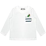 アスナロ（トップス 長袖tシャツ） ERIC CARLE（エリックカール）長袖Tシャツ ベビー 男の子 女の子 胸ポケット付き80 ホワイト