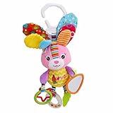 JIOLK ラトル 赤ちゃん 透明エプロン ベビーカーおもちゃ ハンギングトイ ガラガラ おもちゃ ベビーぬいぐるみ ふわふわ　動物 かわいい ベビーカー掛け 新生児 プレゼント 出産祝い