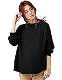 Angeliebe エンジェリーベ マタニティ トップス 授乳 しやすい やわらか コットン ウール ボトル ネック 2 WAY ニット 妊婦服 産前 産後 長袖 フリー ブラック