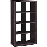 Better Homes and Gardens 8-cubeストレージオーガナイザー、複数の色、エスプレッソ