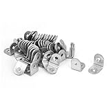 アングルブラケット，SODIAL(R) 50ｘ家具 20x20x15mmシェルフサポートアングルブラケットコーナーブレース　シルバー