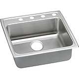 エルケイlrad222260グルメLustertoneステンレススチール22 " x 22 " Single Basin Top M、 1.5 LRAD2222604 1