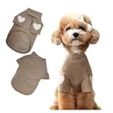 §Ｂｇ３ トイプードル 服 ドック服 フレンチブルドッグ 服 チワワ服 ダックスフンド 服 秋冬 犬の服小型犬 犬 服 おしゃれランキング 犬服 ハート (ブラウン, XL)