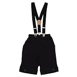 ★☆メンズクラブミニMen'ｓ Club Mini☆★サスペンダー付きハーフパンツ80cm：90cm：95cm (95cm, ブラック)
