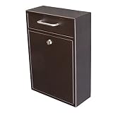 Epoch Design Locking Drop Box Wall Mounted Mailbox, Bronze [並行輸入品]