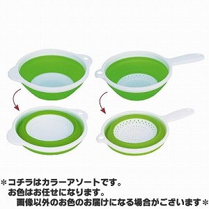 折りたたみ式 ザル＆ボウルセット JM-022 色お任せ