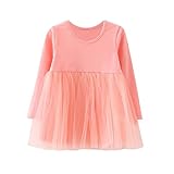 Ochine　子供ドレス　女の子ドレス 長袖ドレス　純色　ワンピース　コットン　春夏 可愛い 子供用 スカート　発表会 七五三 入園式 卒園式 結婚式 パーティーに　9-48月適応