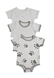 Organic Cotton Baby Onesie Bodysuit Pawprint (3 to 6 Months) by Coddle Tots