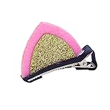 ノーブランド品 赤ちゃん　女性　女の子　髪飾り　髪留め　ウサギ　猫耳　ネコ耳　ヘアクリップ　フェルト　可愛い　全7色選べる - ゴールド+ピンク