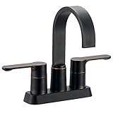 Designers Impressions® ツーハンドル蛇口 トイレ 浴室 化粧室用 現代的な浴室の洗面器用蛇口 適合する飛び出し排水口栓アセンブリ付属 655670