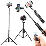 Apsung 自撮り棒 ワイヤレス Bluetooth iphone用 スマホ 三脚 セルカ棒 三脚/一脚兼用 無線 リモコン 360度回転 伸縮自在 多機能 軽量 134cm 5段 iphoneXS/iphoneX/iphoneXR/iphone8/8plus/iphone7/7plus/6s 用/Galaxy Note 8/S8 Plus/Android/SONY/Googleなどに対応 (ブラック) Apsung 自撮り棒 ワイヤレス Bluetooth iphone用 スマホ 三脚 セルカ棒 三脚/一脚兼用 無線 リモコン 360度回転 伸縮自在 多機能 軽量 134cm 5段 iphoneXS/iphoneX/iphoneXR/iphone8/8plus/iphone7/7plus/6s 用/Galaxy Note 8/S8 Plus/Android/SONY/Googleなどに対応 (ブラック)