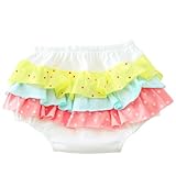 チップ＆チェリー POP　HOP　トリプルラッフルブルマー ロリポップ　オレ　アイボリー地 60-80cm