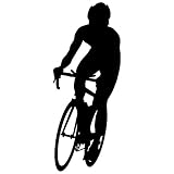 Bicycling壁デカールステッカー7 – デカールステッカーと壁画子供少年少女の部屋、寝室。スポーツのホームの壁アートインテリア、装飾 – サイクリング自転車シルエット壁画 12 in. (5"W