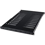 StarTech.com 1U 放熱スリット付きサーバーラック棚板 伸縮式ラック収納棚 耐荷重80kg ADJSHELF