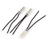 Goliton®　10X KSD9700 250V 90度サーモスタットキット　温度制御式スイッチ　正常的に閉めることができる　銀色