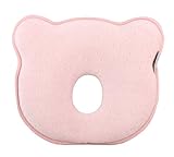 Ziweiba ベビー用品 赤ちゃんまくら ピロー 新生児枕 頭の形を良くする枕 シンプル熊型 無地柄0-1歳 (B)