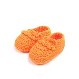 Yuelian 手編みニットソックス シンプルスタイル ベビーシューズ (オレンジ)