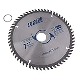 Baoblaze 180mm　60歯　木工チップソー　鋸刃　切断工具　ディスクホイール　超硬合金　シルバー